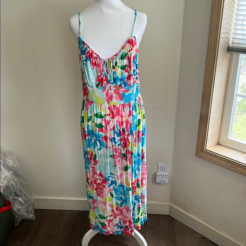 Floral Maxi Dress with Spaghetti Straps